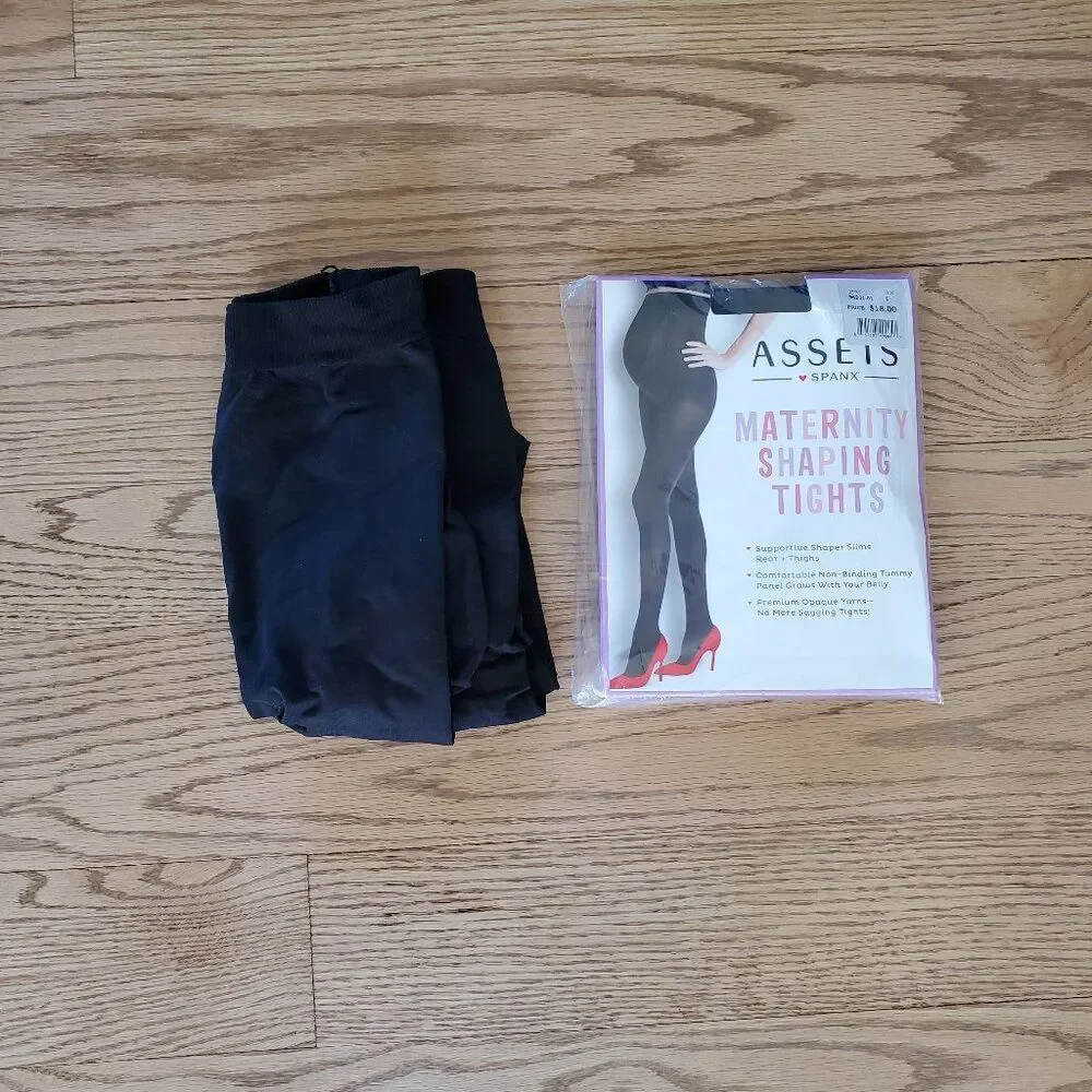 ASSETS SPANX Maternity Shaping Tights Lot of 2 Size 1 Fits Approx. XS - S